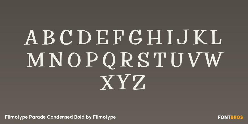 Filmotype Parade Condensed Bold Font Poster #2