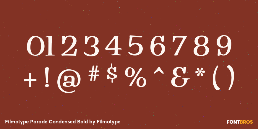 Filmotype Parade Condensed Bold Font Poster #4