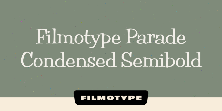 Filmotype Parade Condensed Semibold Poster