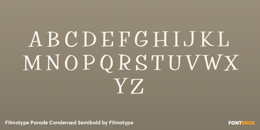 Filmotype Parade Condensed Semibold Font Poster #2