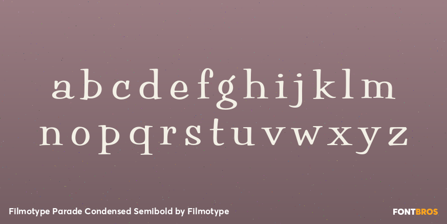 Filmotype Parade Condensed Semibold Font Poster #3