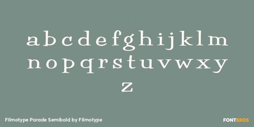 Filmotype Parade Semibold Font Poster #3