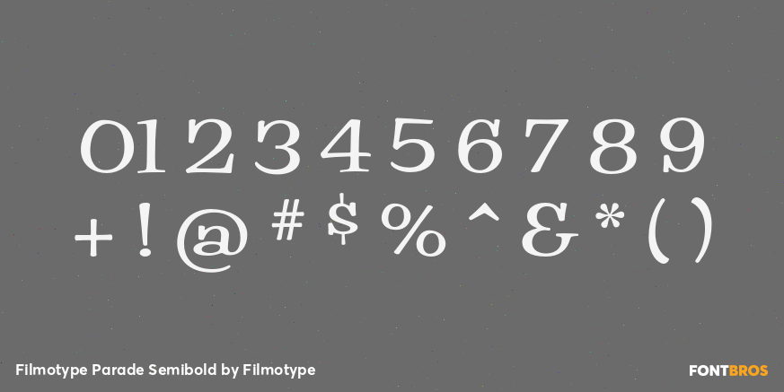 Filmotype Parade Semibold Font Poster #4