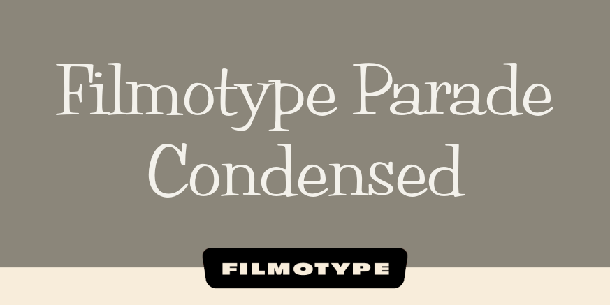 Filmotype Parade Condensed Poster