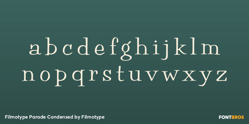 Filmotype Parade Condensed Font Poster #3