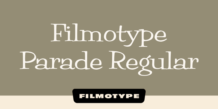 Filmotype Parade Regular Poster