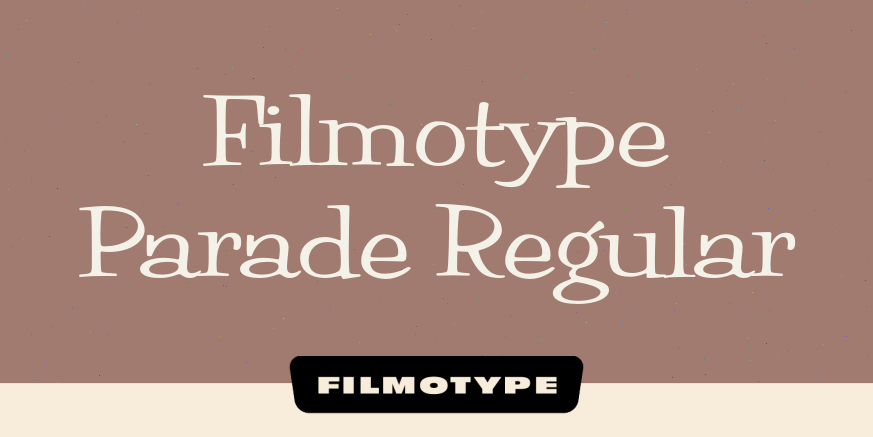 Filmotype Parade Regular Poster