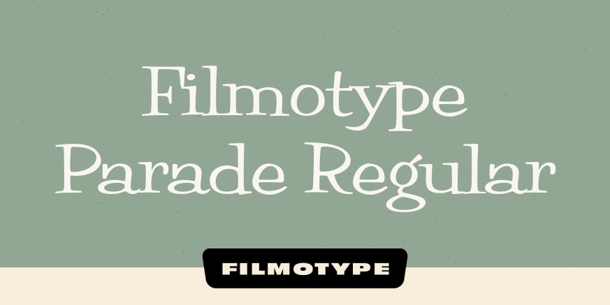 Filmotype Parade Regular Poster