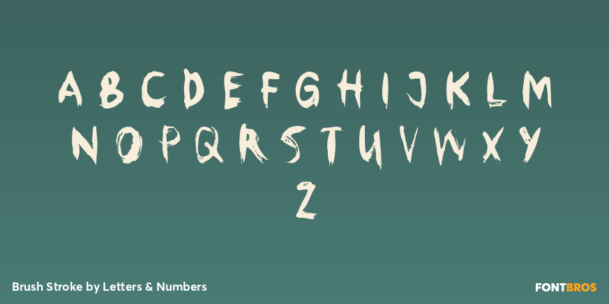 Brush Stroke Font Poster #2