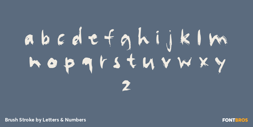 Brush Stroke Font Poster #3