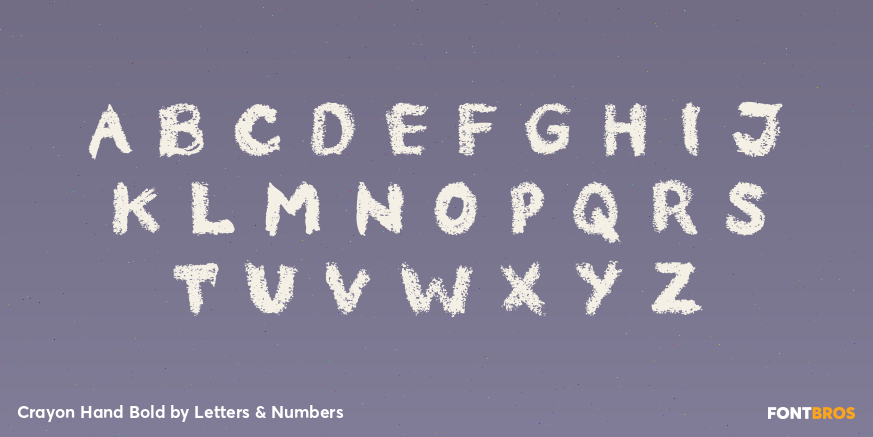 Crayon Hand Bold Font Poster #2