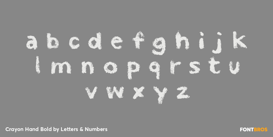 Crayon Hand Bold Font Poster #3