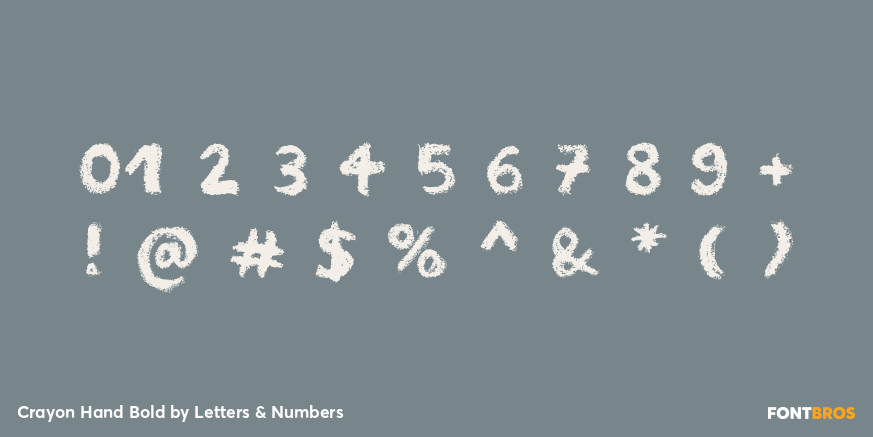 Crayon Hand Bold Font Poster #4