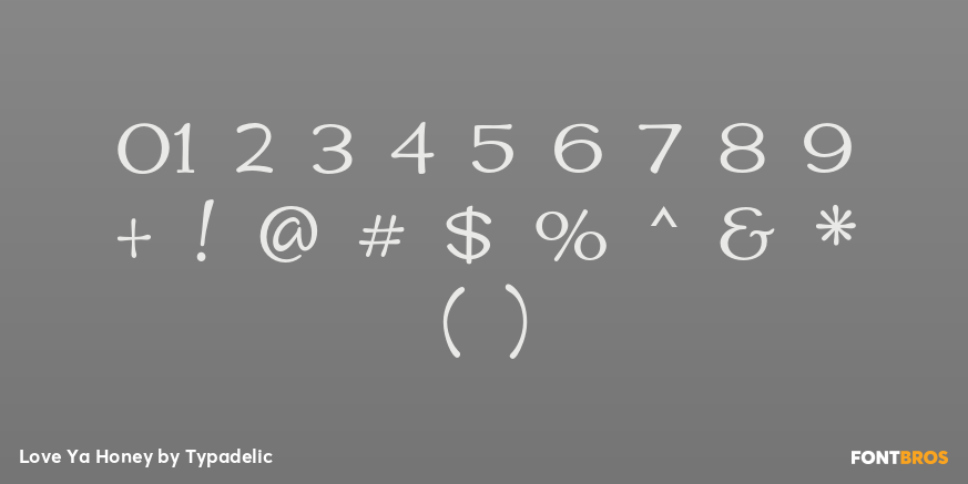 Love Ya Honey Font Poster #4