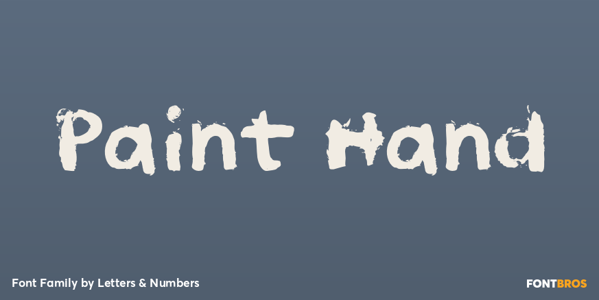 Paint Hand Font Poster