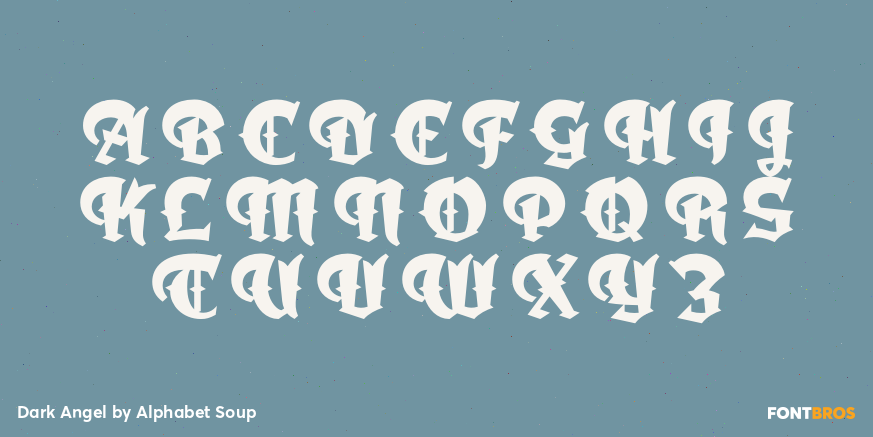 Dark Angel Font Poster #2