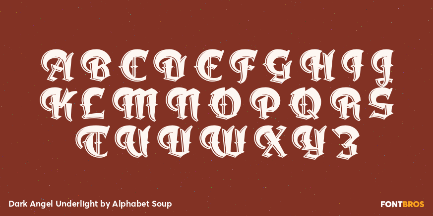 Dark Angel Underlight Font Poster #2