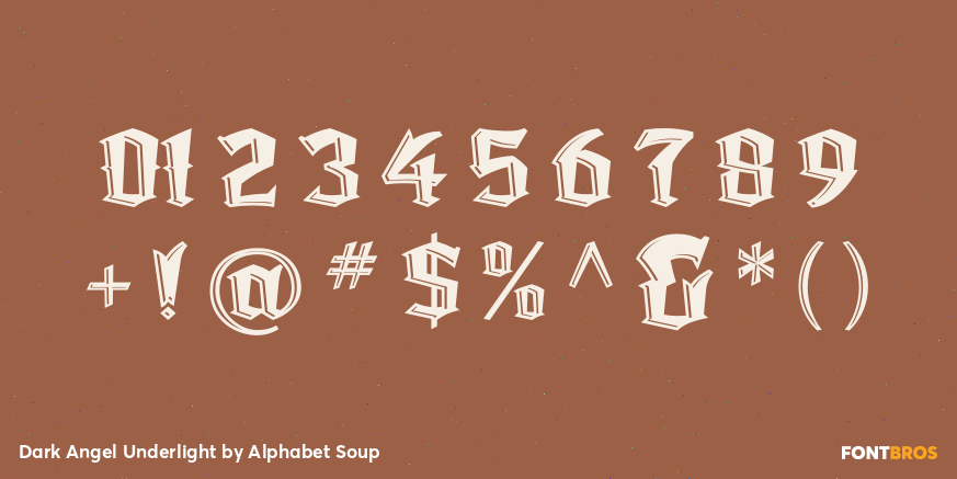 Dark Angel Underlight Font Poster #4