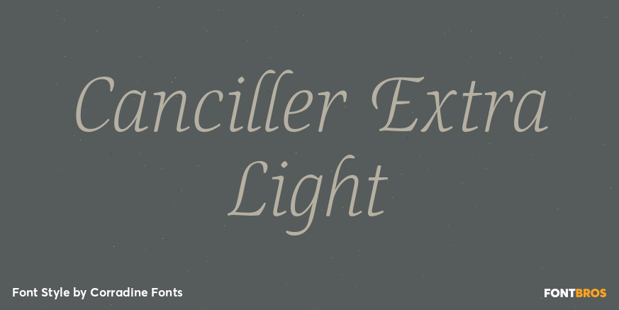 Canciller Extra Light Font Poster #1