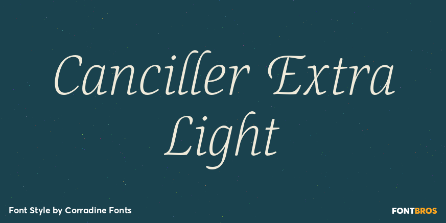 Canciller Extra Light Font Poster #1