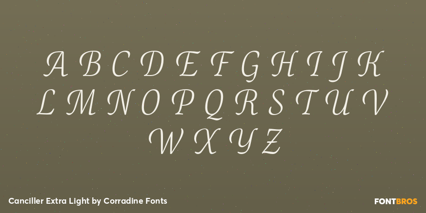 Canciller Extra Light Font Poster #1