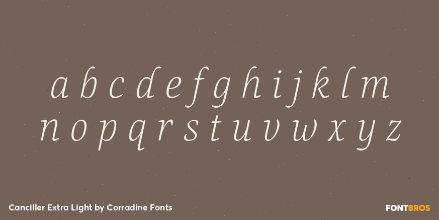 Canciller Extra Light Font Poster #1