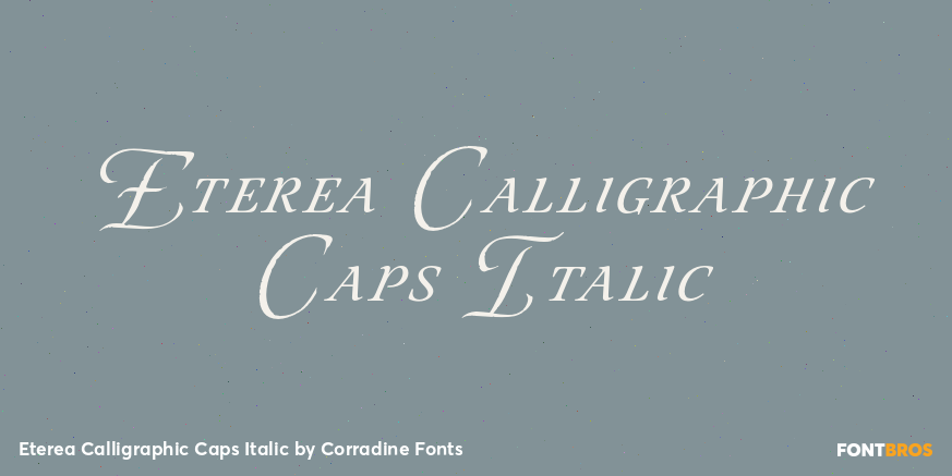 Eterea Calligraphic Caps Italic Poster