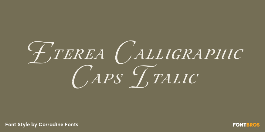 Eterea Calligraphic Caps Italic Poster