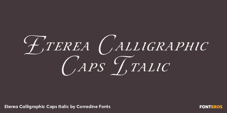 Eterea Calligraphic Caps Italic Poster