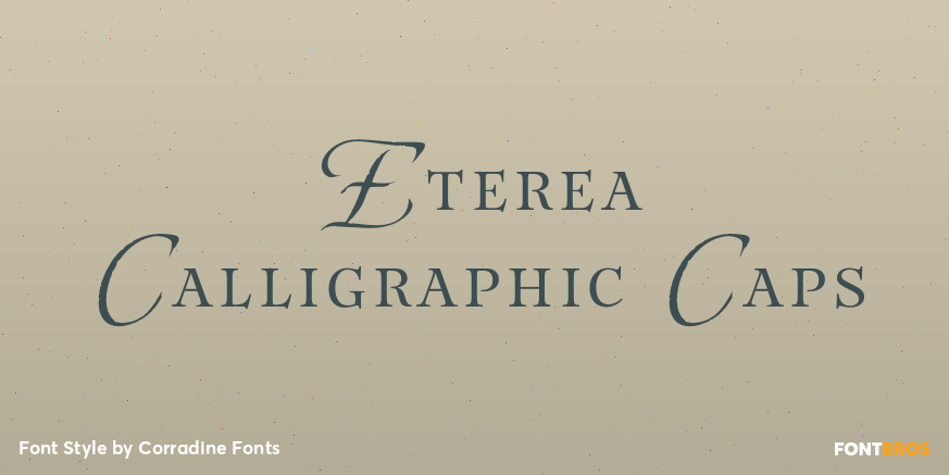 Eterea Calligraphic Caps Poster