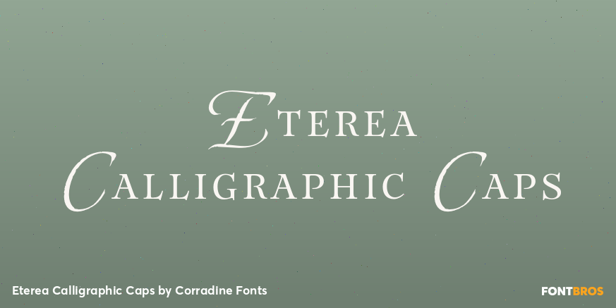 Eterea Calligraphic Caps Poster