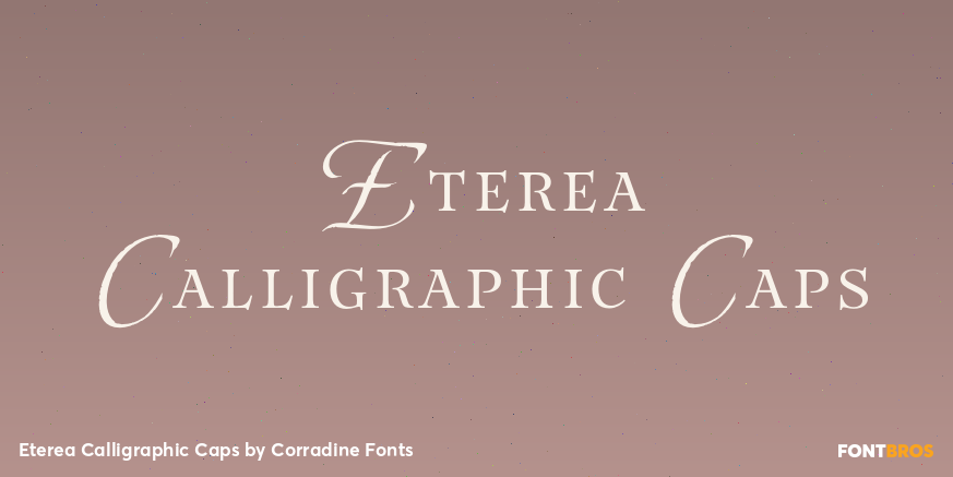 Eterea Calligraphic Caps Poster