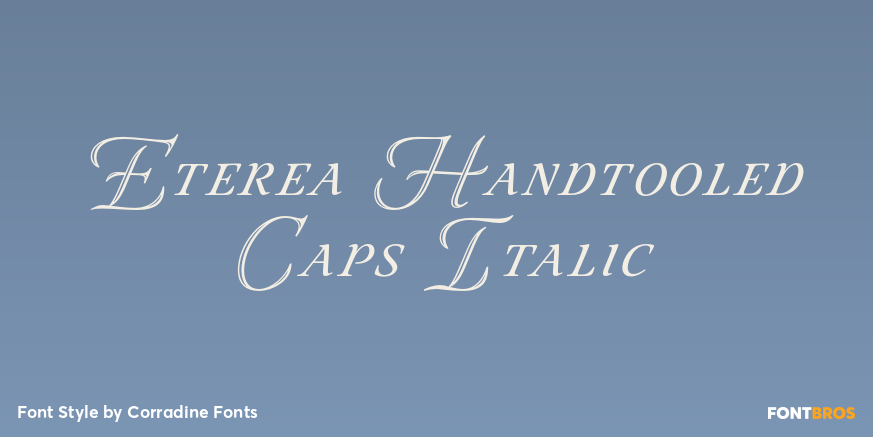 Eterea Handtooled Caps Italic Font Poster #1