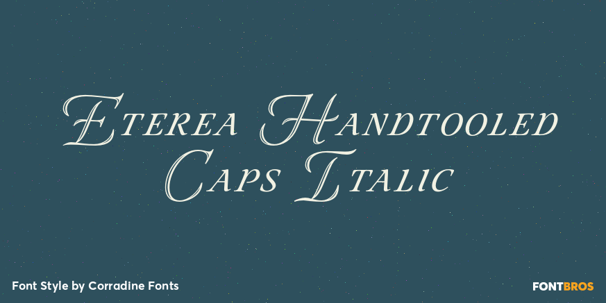 Eterea Handtooled Caps Italic Poster