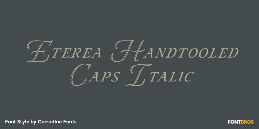 Eterea Handtooled Caps Italic Poster