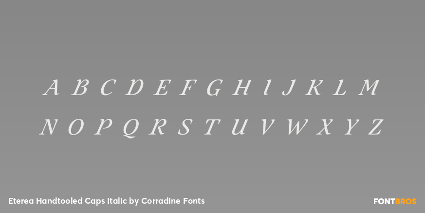 Eterea Handtooled Caps Italic Font Poster #1