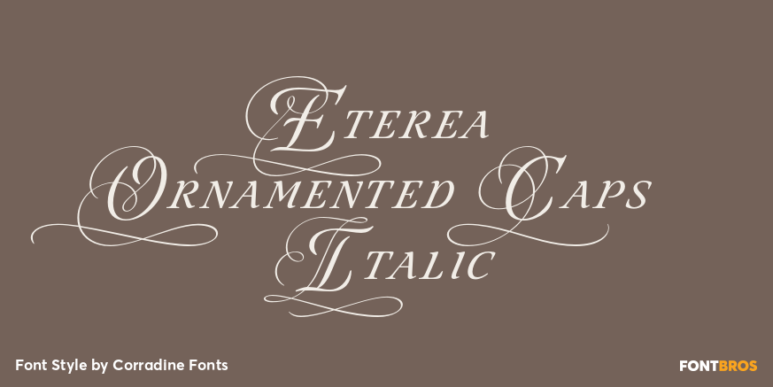 Eterea Ornamented Caps Italic Font Poster #1