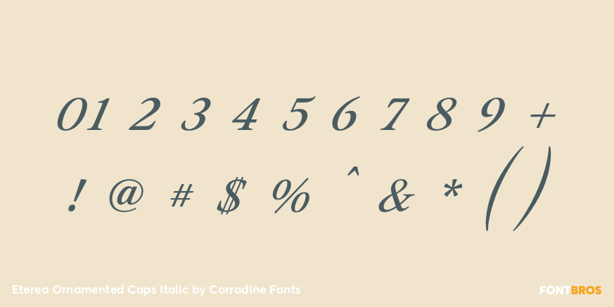 Eterea Ornamented Caps Italic Font Poster #1
