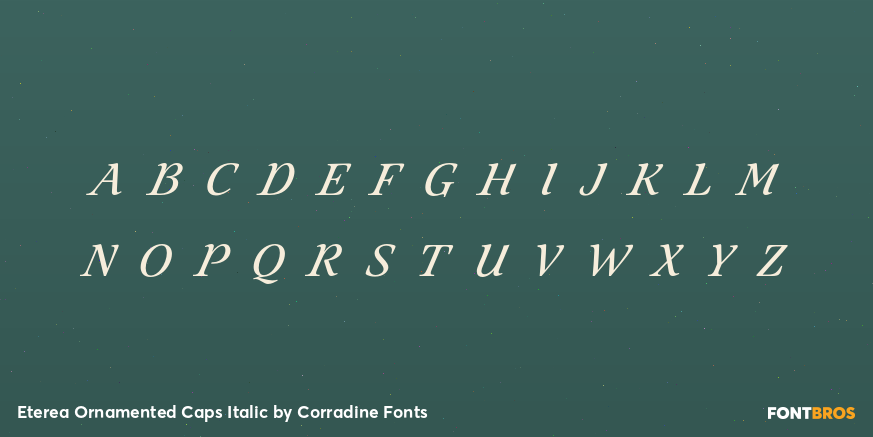 Eterea Ornamented Caps Italic Font Poster #1