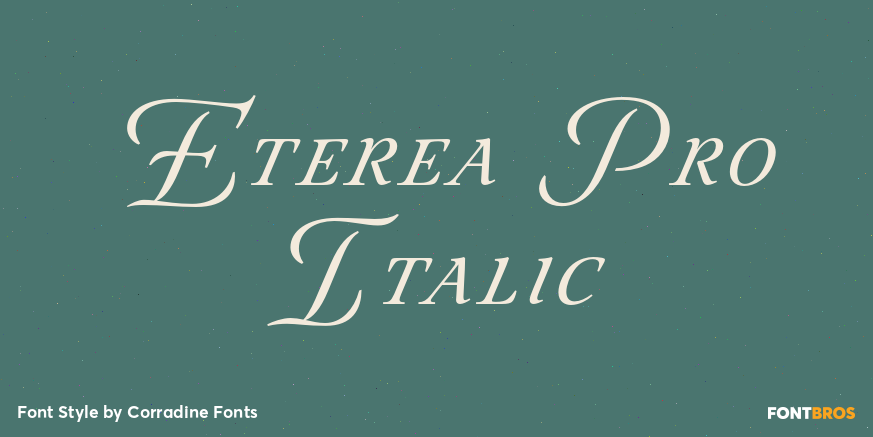 Eterea Pro Italic Poster