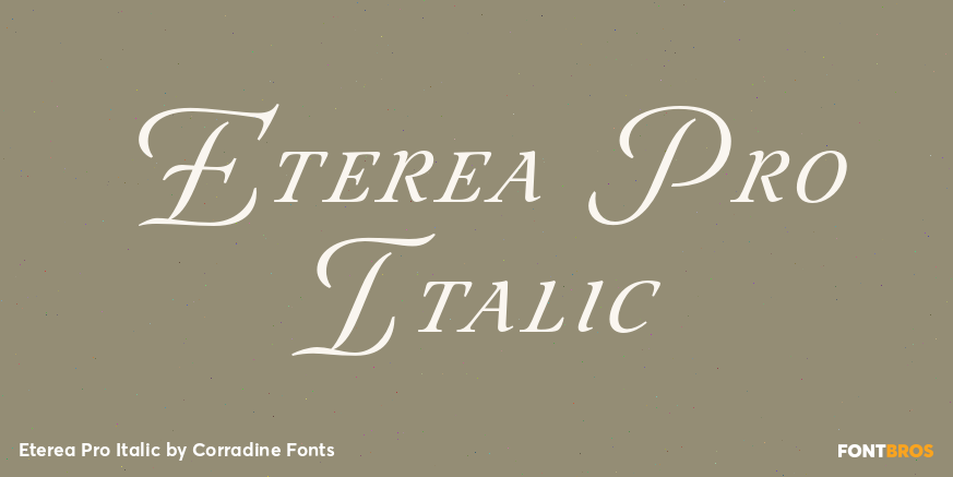 Eterea Pro Italic Poster