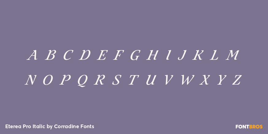 Eterea Pro Italic Font Poster #1