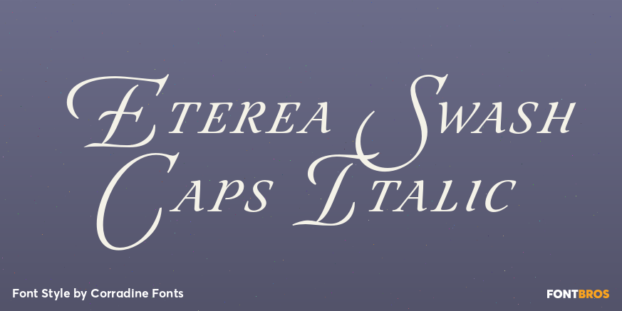 Eterea Swash Caps Italic Font Poster #1