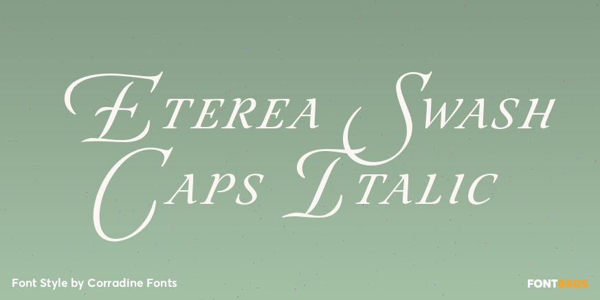 Eterea Swash Caps Italic Poster