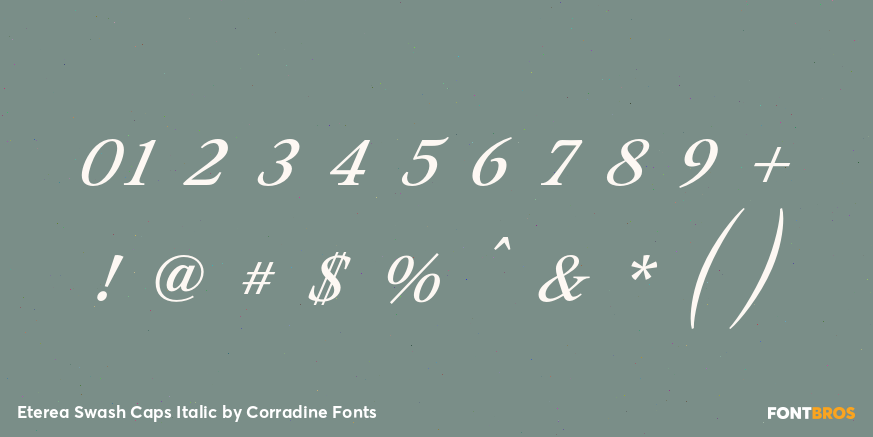 Eterea Swash Caps Italic Font Poster #1