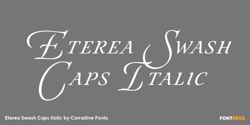 Eterea Swash Caps Italic Poster