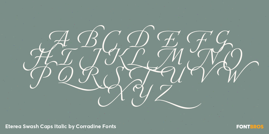 Eterea Swash Caps Italic Font Poster #2