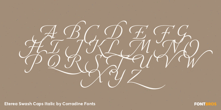 Eterea Swash Caps Italic Font Poster #1