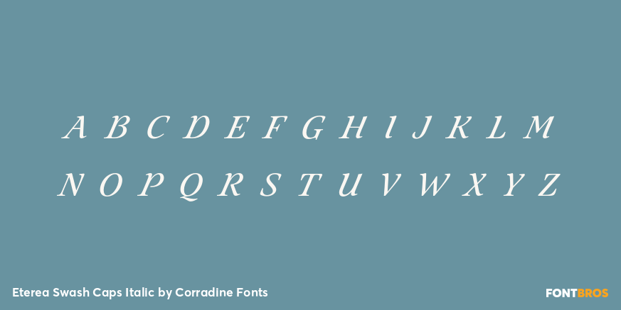 Eterea Swash Caps Italic Font Poster #1