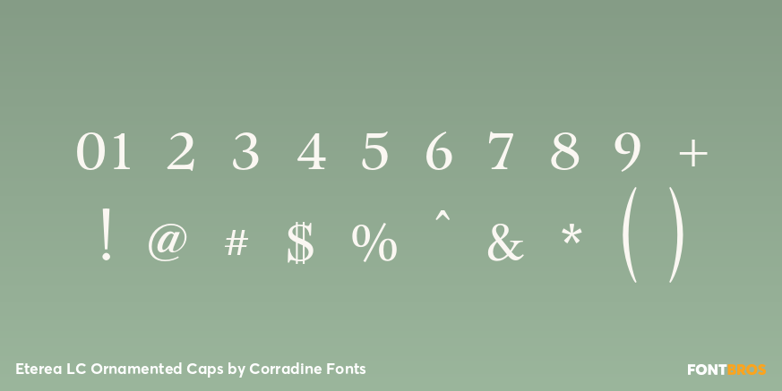 Eterea LC Ornamented Caps Font Poster #1